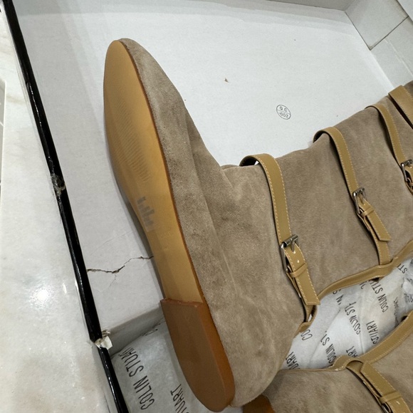 Over the calf boots tan color suede - Picture 5 of 8